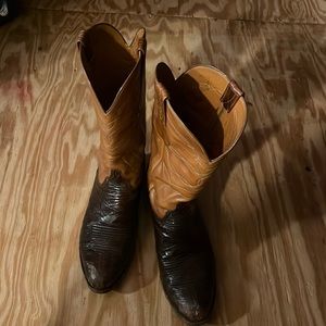 Ostrich Leather Cowboy Boots